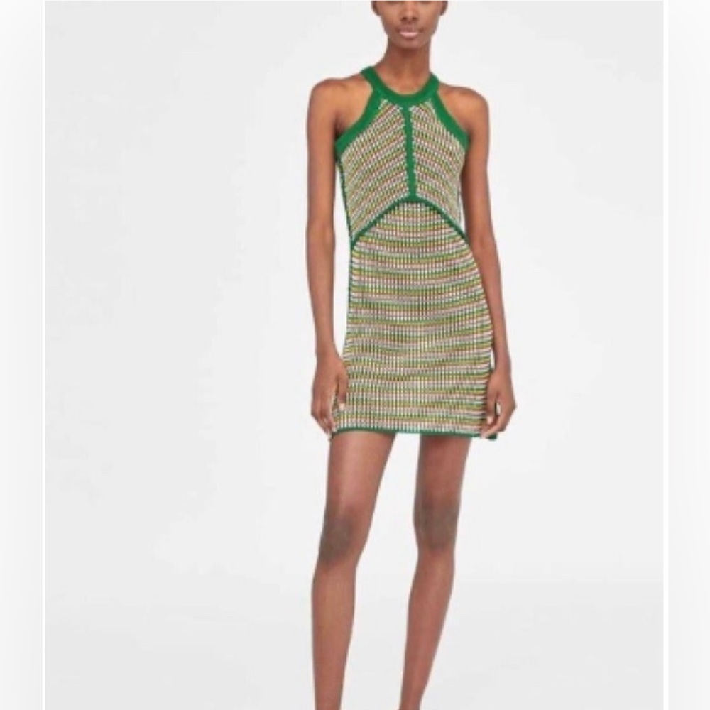 Zara Knit multicolored mini dress
